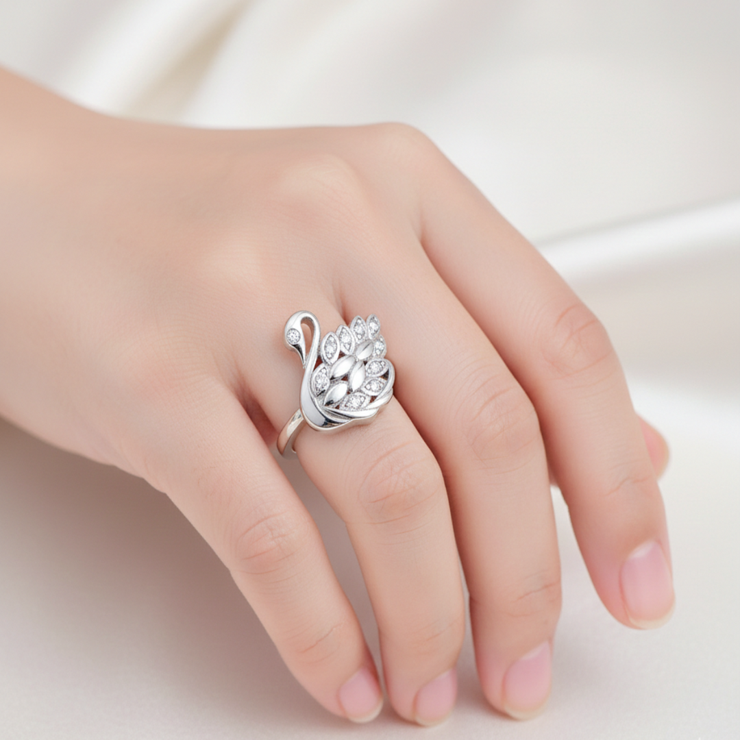 Swan 925 Sterling Silver Ring