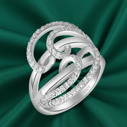 Smriti Swirl 925 Sterling Silver Ring