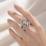 Load image into Gallery viewer, Smriti Swirl 925 Sterling Silver Ring