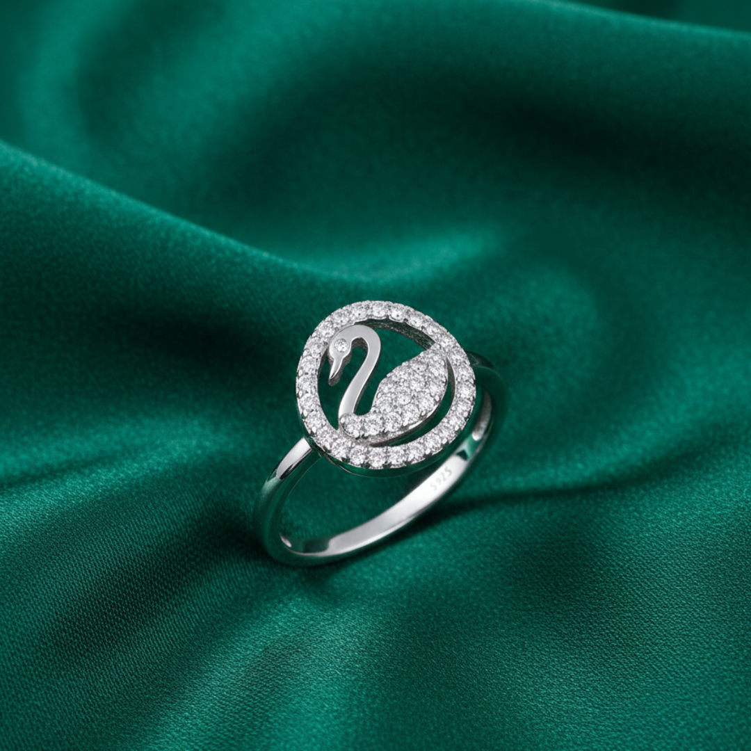 Swan Dazzle 925 Sterling Silver Ring
