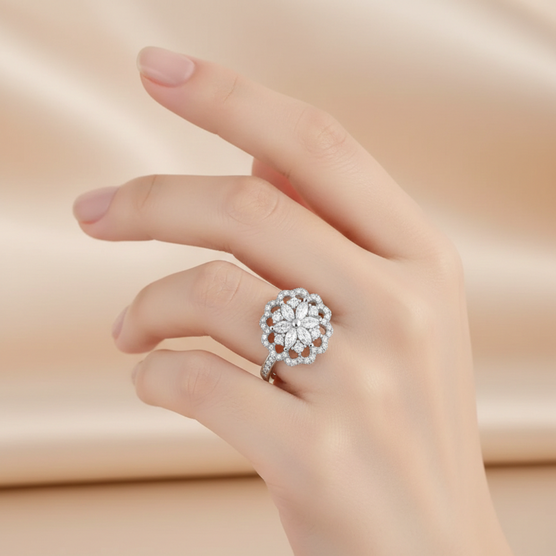 Nakshatram Marquise Star 925 Sterling Silver Ring