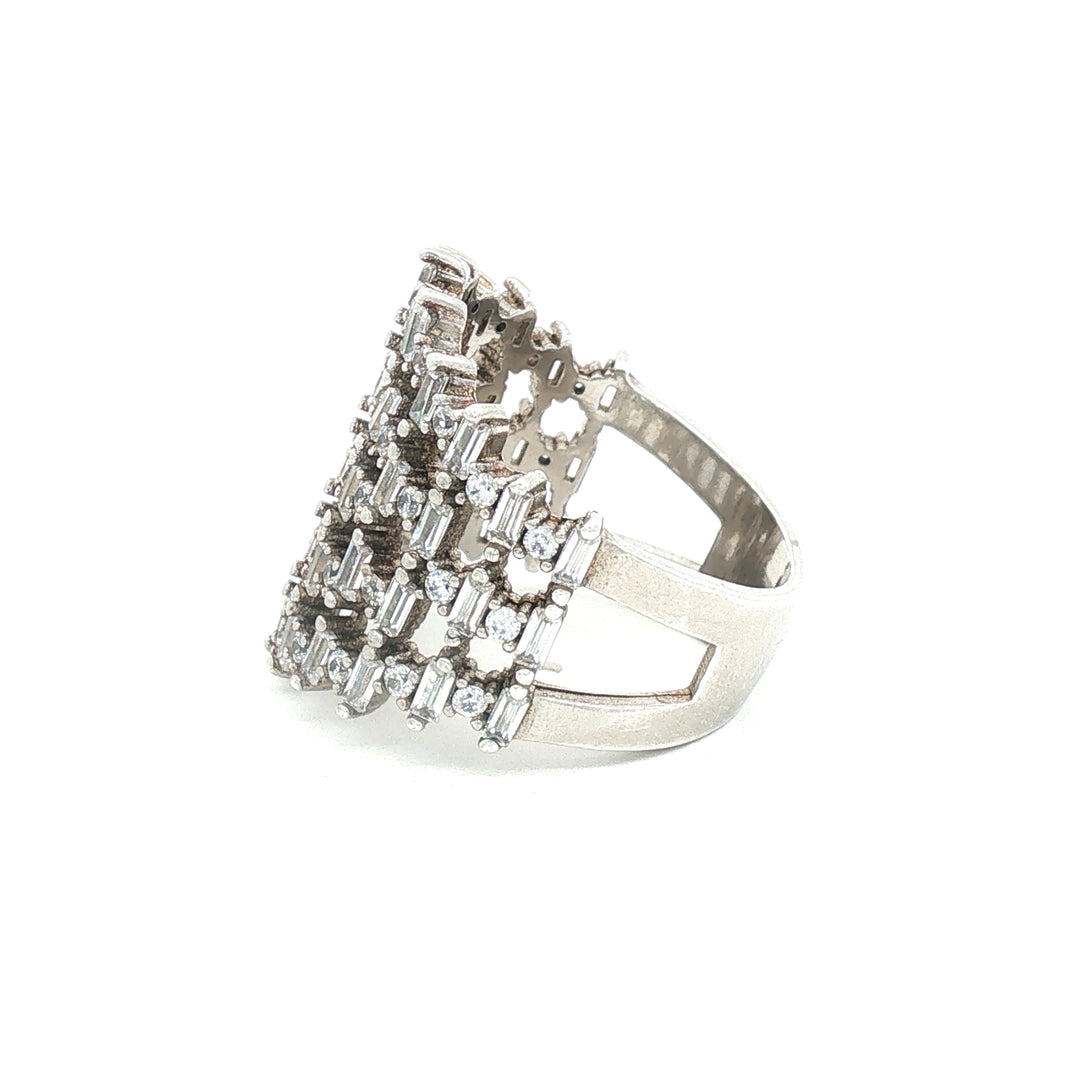 Magnus Marquee 925 Sterling Silver Ring
