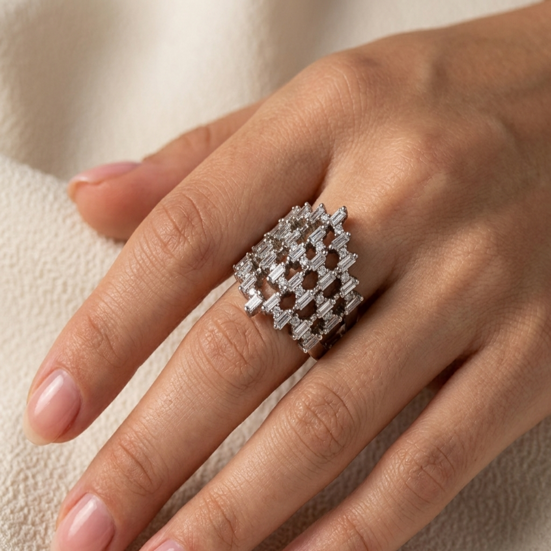 Magnus Marquee 925 Sterling Silver Ring
