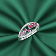 Ivy Red 925 Sterling Silver Ring