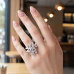 Load image into Gallery viewer, Ethena Flower 925 Sterling Silver Ring