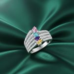 Load image into Gallery viewer, Damia Multi Color Eternity 925 Sterling Silver Ring