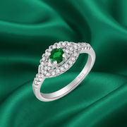 Allure Green 925 Sterling Silver Ring