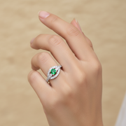 Allure Green 925 Sterling Silver Ring