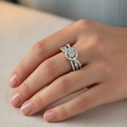 Damia Round 925 Sterling Silver Ring Adjustable Size. Fits Indian ring size 9 to 17