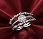 Load image into Gallery viewer, Damia Twin 925 Sterling Silver Ring Adjustable Size. Fits Indian ring size 12 to 17