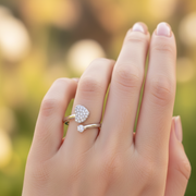 Yuva Love 925 Sterling Silver Ring . Adjustable ring size. Fits comfortably between Indian ring size 9 to 17