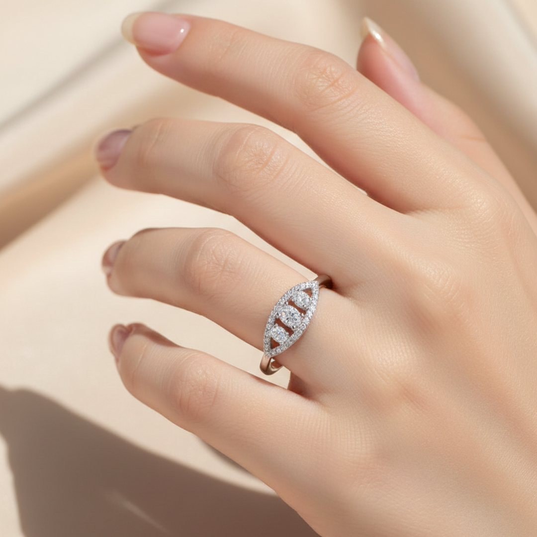 Shubham Trinity 925 Sterling Silver Ring.