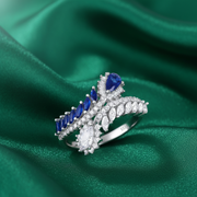 Divine Dual 925 Sterling Silver Ring.