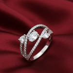 Load image into Gallery viewer, Multi Layered Solitaire 925 Silver Ring