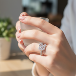 Load image into Gallery viewer, Swan 925 Sterling Silver Rhodium Plated Ring