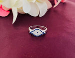 Load image into Gallery viewer, Evil Eye Blue 925 Sterling Silver Ring
