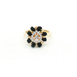 Load image into Gallery viewer, 925 Sterling Silver Timeless Black Beads Solitaire Ring