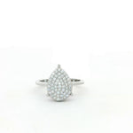 Load image into Gallery viewer, 925 Sterling Silver Pear Shape CZ Diamond Ring for Women