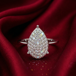 Load image into Gallery viewer, 925 Sterling Silver Pear Shape CZ Diamond Ring for Women