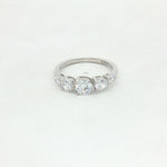 Load image into Gallery viewer, 925 Sterling Silver Five Stone Zircon Diamond Ring For Women