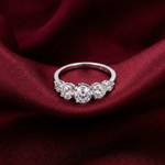 Load image into Gallery viewer, 925 Sterling Silver Five Stone Zircon Diamond Ring For Women