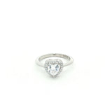 Load image into Gallery viewer, Classic Heart Shape Diamond Ring in 925 Sterling Silver for Women