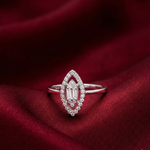 Load image into Gallery viewer, 925 Sterling Silver Marquise Shape Sparkling Halo Ring For Women