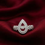 Load image into Gallery viewer, 925 Sterling Silver Pear-Shaped Halo Ring For Women