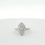 Load image into Gallery viewer, Luxury 925 Sterling Silver Marquise Ring Sparkling CZ Diamond Look