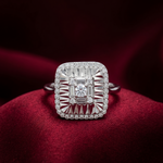 Load image into Gallery viewer, Luxury 925 Sterling Silver Emerald Ring Sparkling CZ Diamond Look