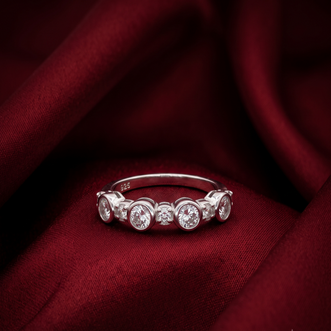 925 Sterling Silver Zircon Diamond Ring For Women