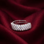 Load image into Gallery viewer, 925 Sterling Silver Floral Cluster Zircon Ring for Women