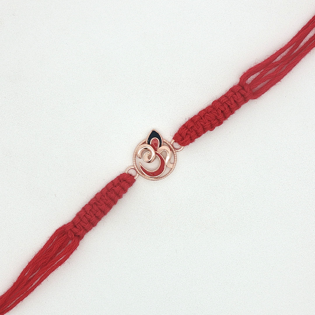 Handcrafted OM 925 Sterling Silver Rakhi