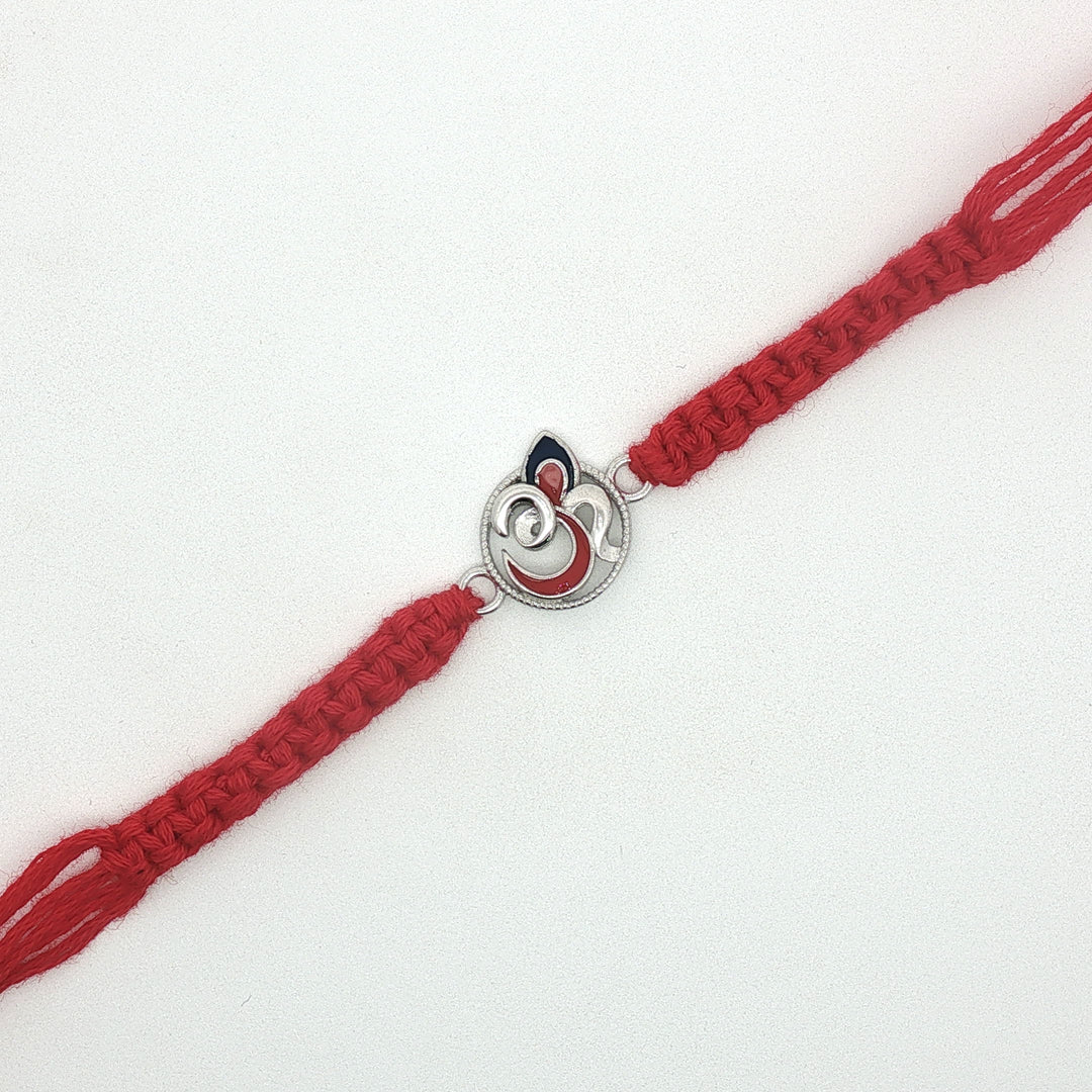 Handcrafted OM 925 Sterling Silver Rakhi