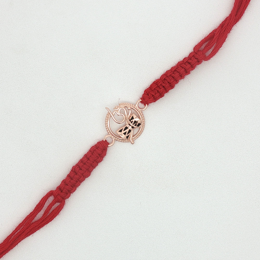 Premium OM Damru 925 Sterling Silver Rakhi for Brother