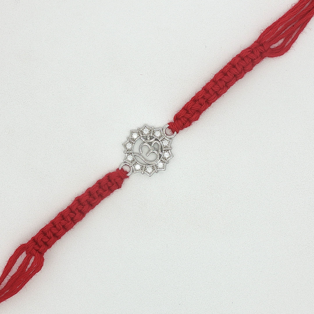 Premium OM 925 Sterling Silver Rakhi for Brother