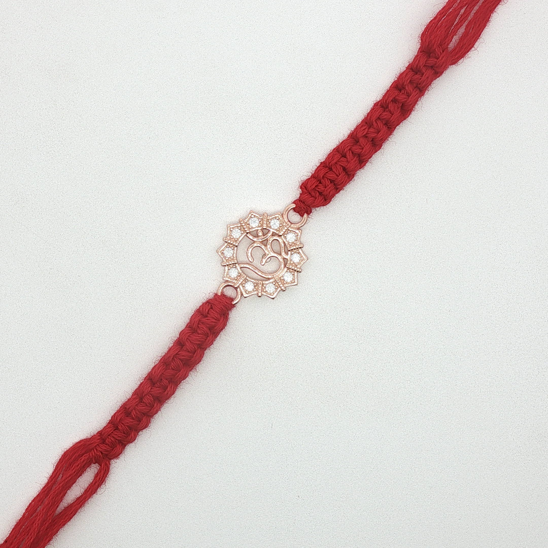 Premium OM 925 Sterling Silver Rakhi for Brother