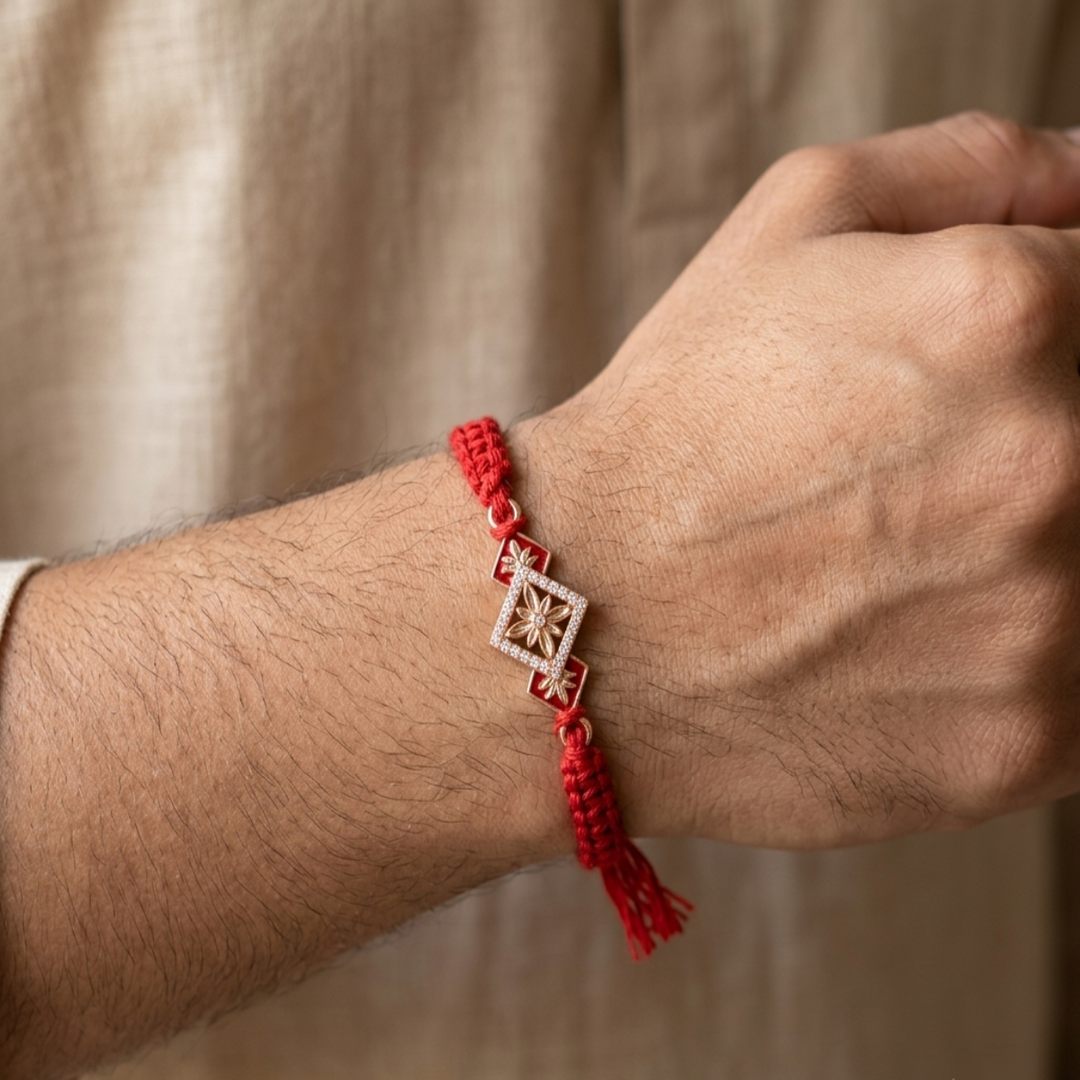 Premium 925 Sterling Silver Rakhi for Brother