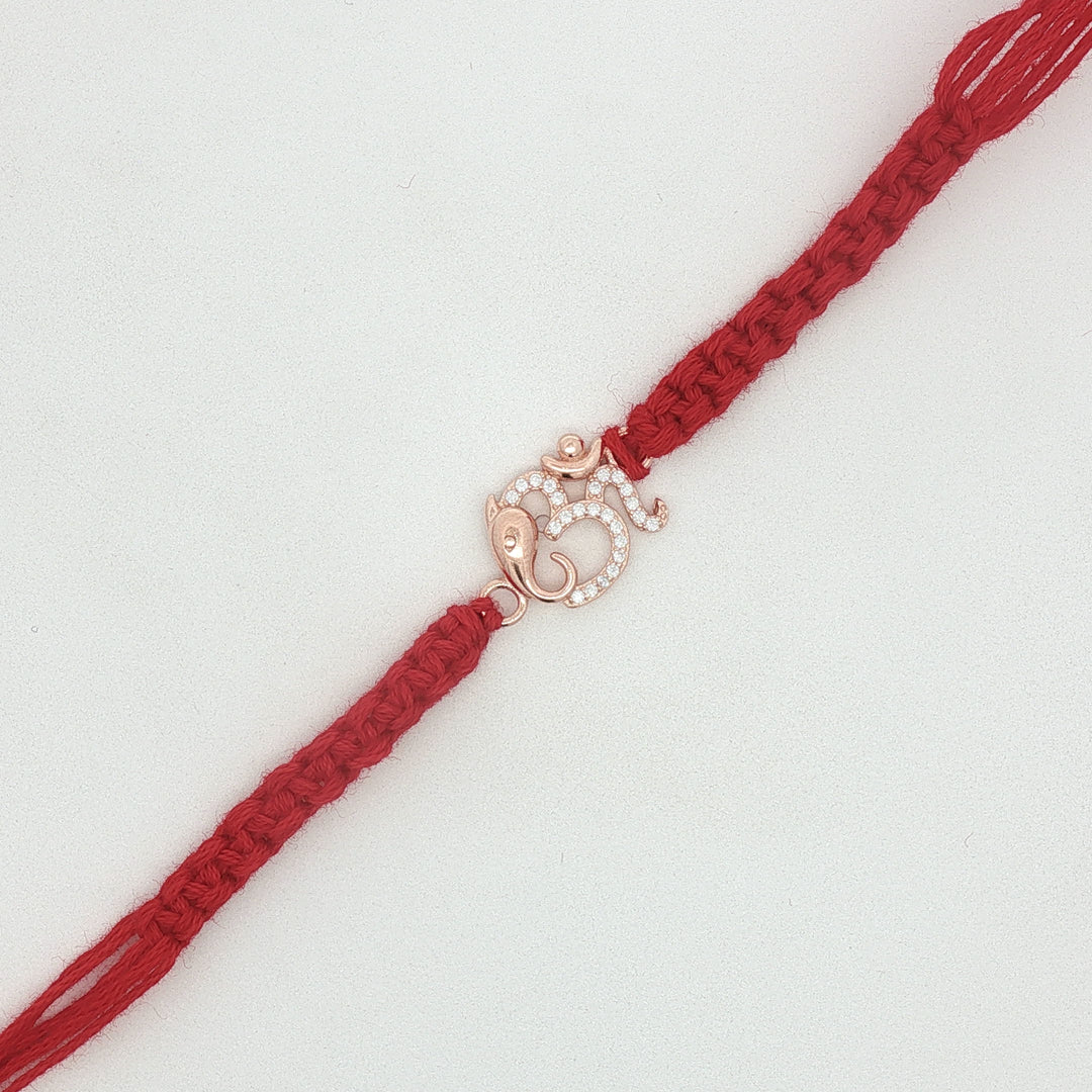 Premium OM 925 Sterling Silver Rakhi for Brother