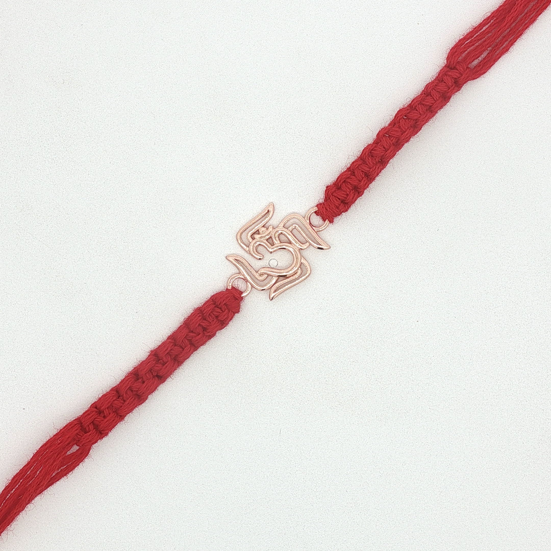 Premium OM 925 Sterling Silver Rakhi for Brother