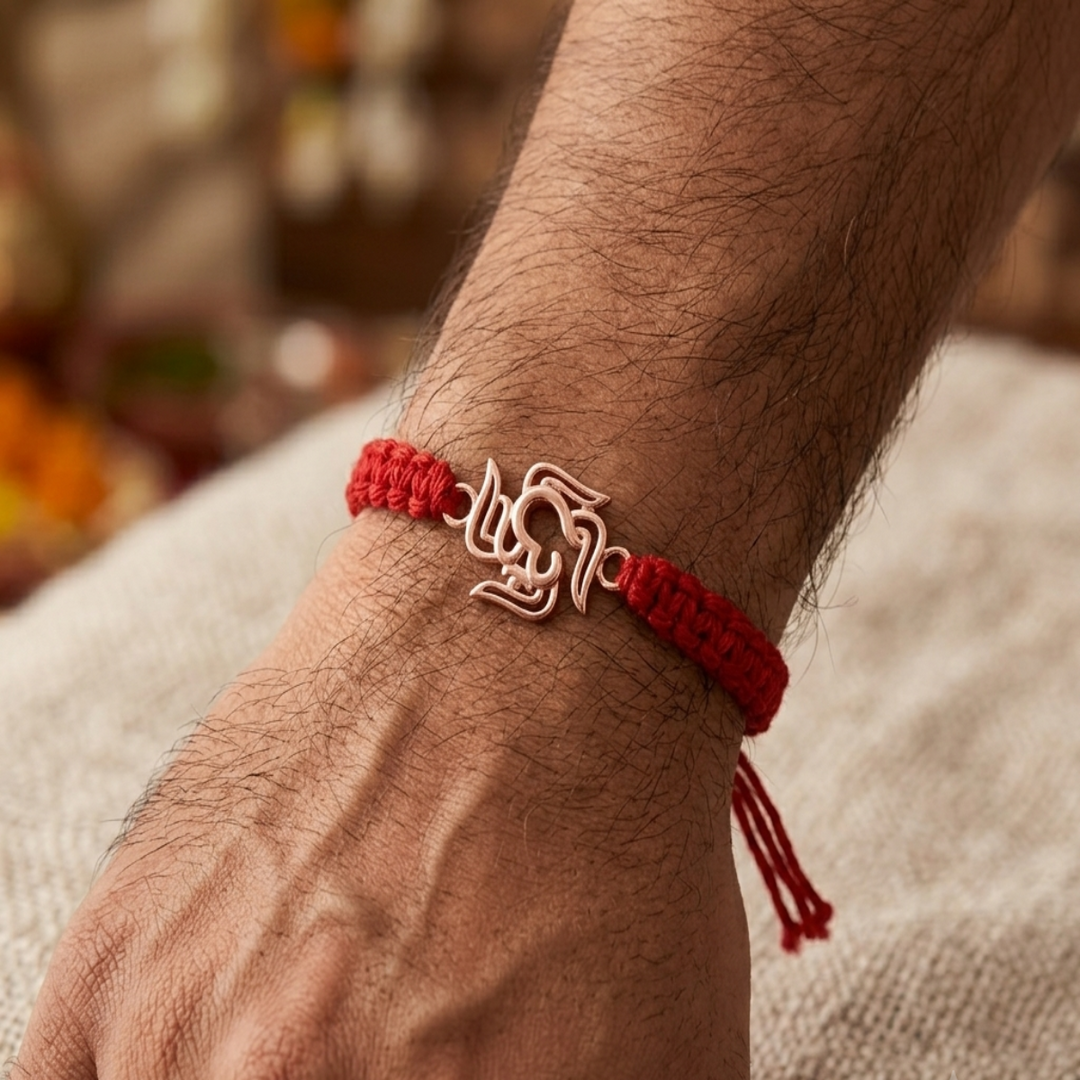 Premium OM 925 Sterling Silver Rakhi for Brother
