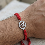 Load image into Gallery viewer, Premium 925 Round Star Sterling Silver Rakhi for Brother