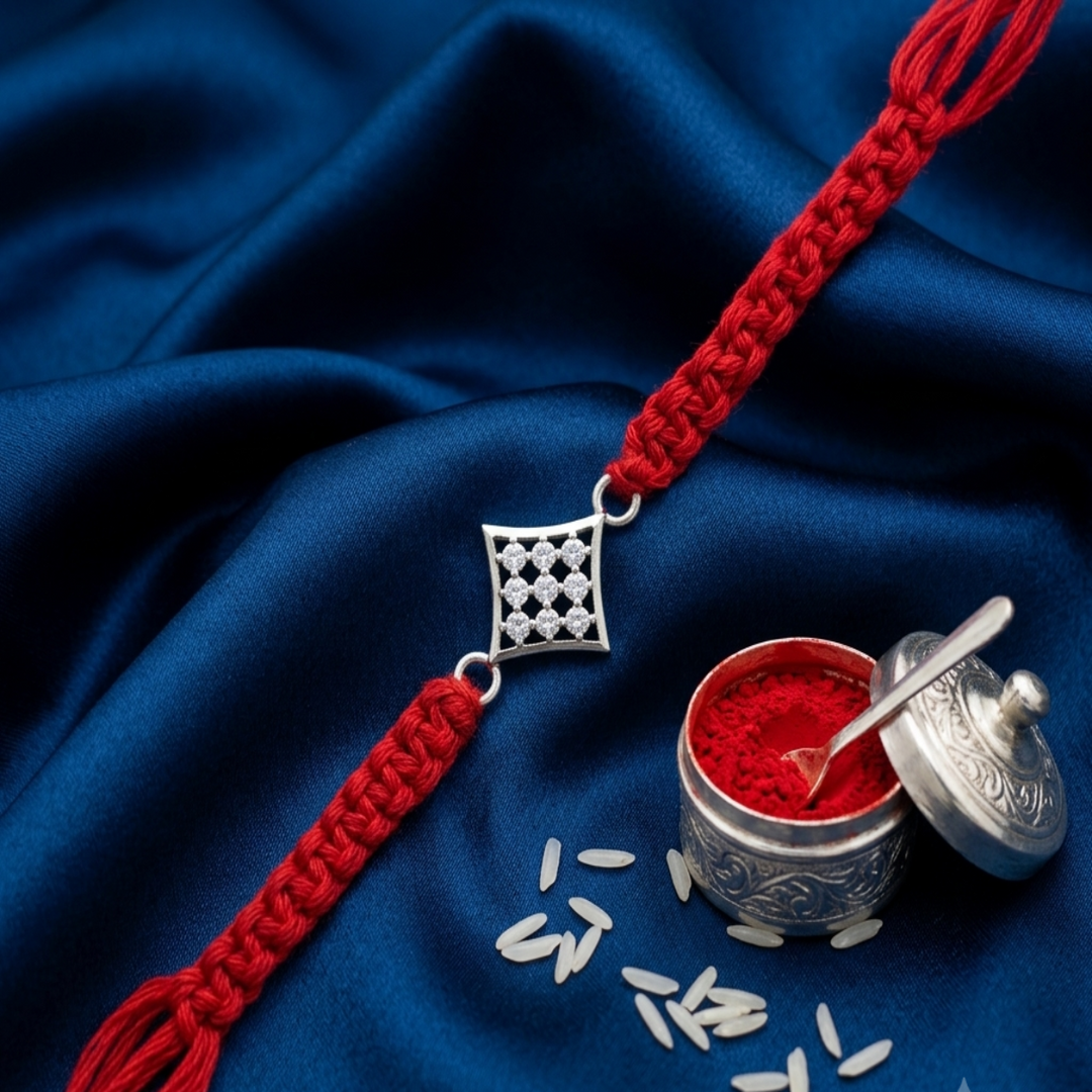 Premium 925 Sterling Silver Rakhi for Brother