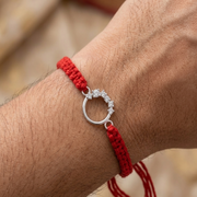 Premium Round Ring 925 Sterling Silver Rakhi for Brother