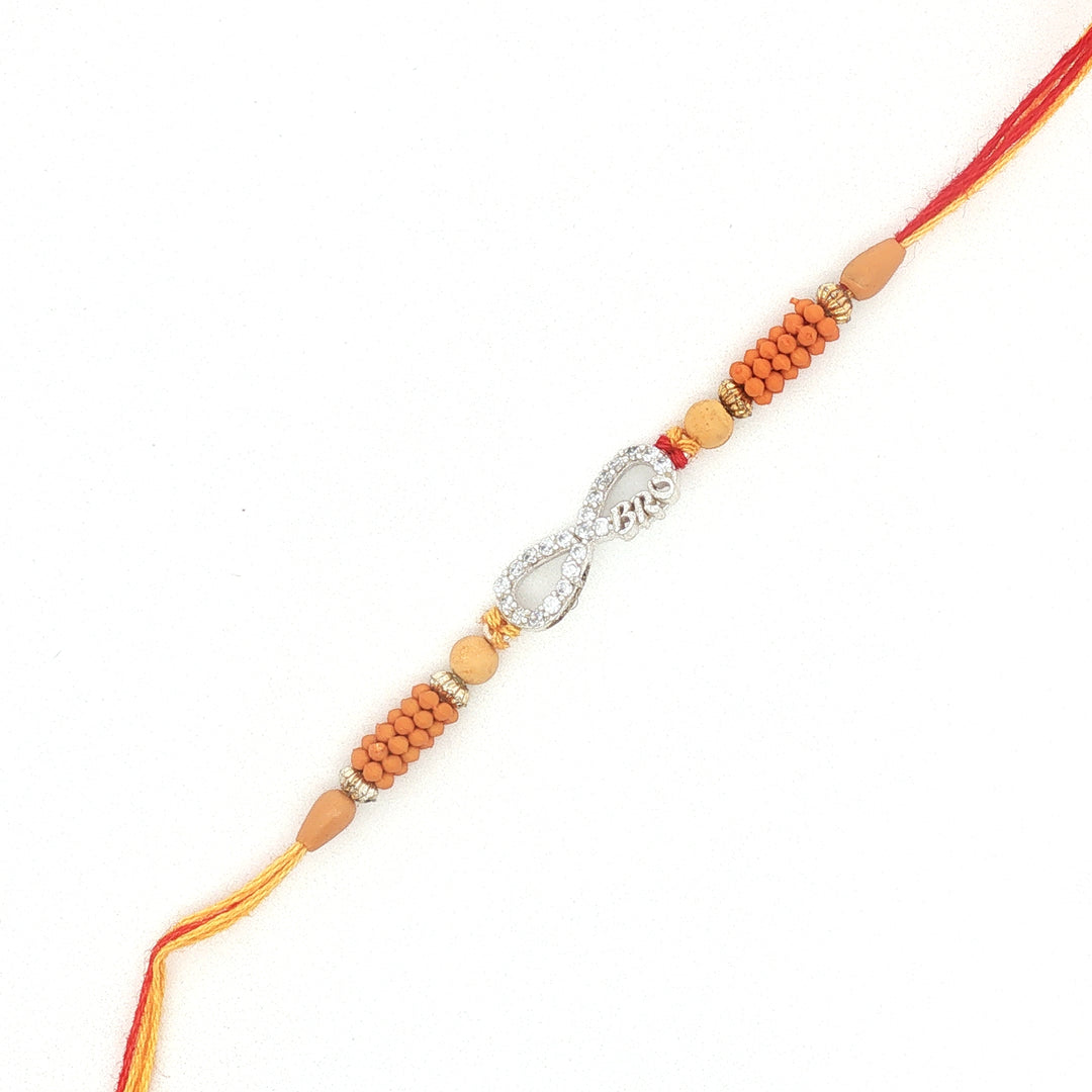 Premium Infinity 925 Sterling Silver Rakhi for Brother