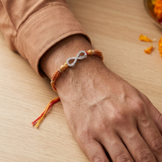 Premium Infinity 925 Sterling Silver Rakhi for Brother