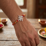 Load image into Gallery viewer, Premium Swastik 925 Sterling Silver Rakhi for Brother
