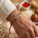 Load image into Gallery viewer, Premium OM 925 Sterling Silver Rakhi for Brother