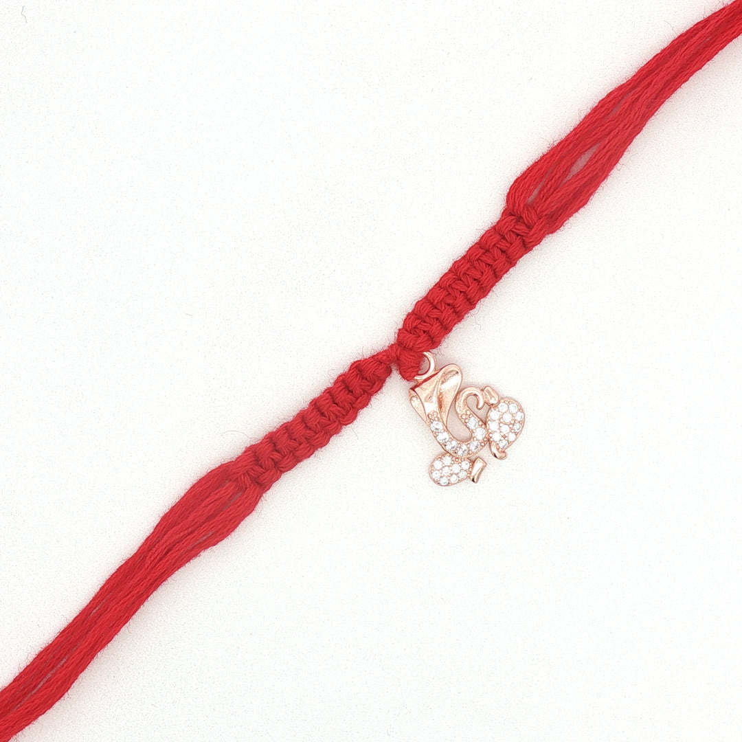 Premium Ganesh Ji 925 Sterling Silver Rakhi for Brother