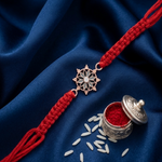 Load image into Gallery viewer, Premium Flower 925 Sterling Silver Rakhi for Brother